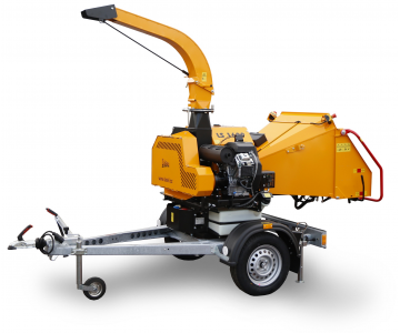 Powerful chipper with petrol engine on braked chassis (25 HP) LS 160 PB2 Economy (RATO)